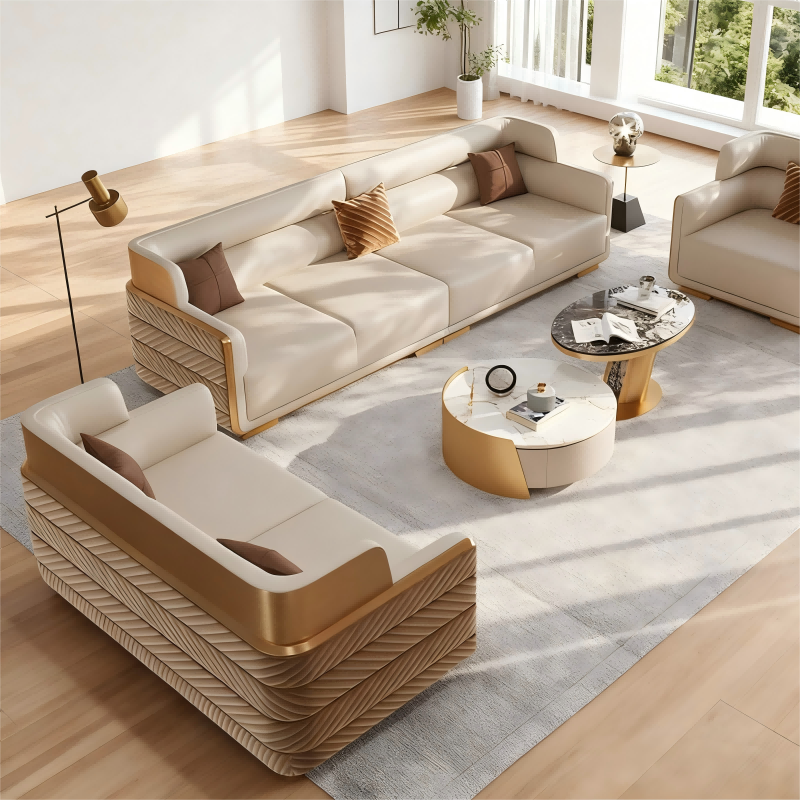 พื้นผิวที่หรูหราภายใต้เส้นเรียบง่าย